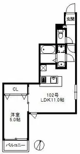 RINX姪浜【1階】の間取り