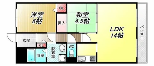 第2弥刀マンション【2階】の間取り