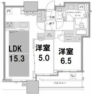 シティタワー大阪本町【3705号室】の間取り