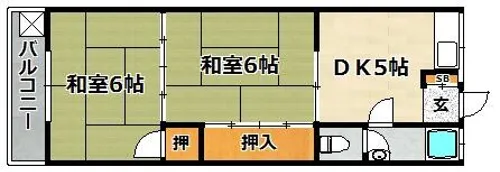 ハイツHATAYA【1階】の間取り
