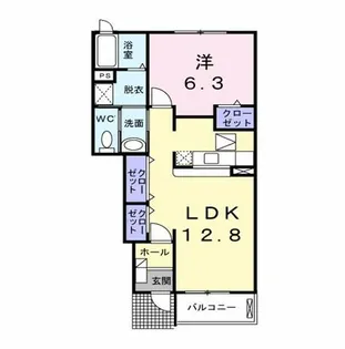 フィーノヴィラⅢ【1階】の間取り