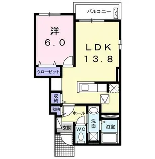 ジュエ アン ボワⅠ【1階】の間取り
