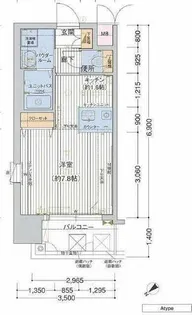 プレサンス鶴舞駅前ブリリアント【11階】の間取り
