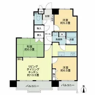 ダイアパレス東別院第2【5階】の間取り