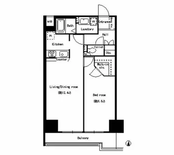 パークアクシス丸の内【4階】の間取り