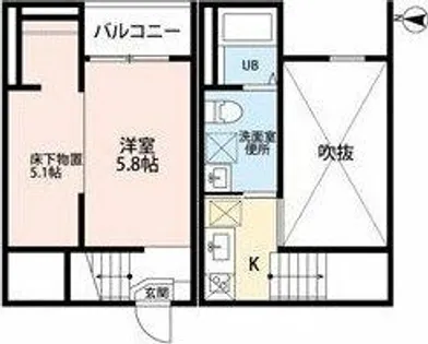 プレミア中島(プレミアナカシマ)【1階】の間取り