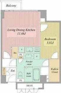 ミュプレ矢場町【11階】の間取り