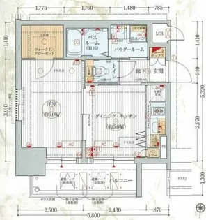 エステムプラザ名古屋駅前プライムタワー【7階】の間取り
