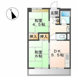 楠団地【502号室】の間取り