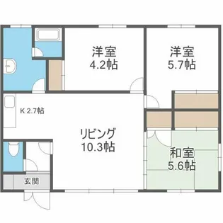 ノースビレッジ28【202号室】の間取り