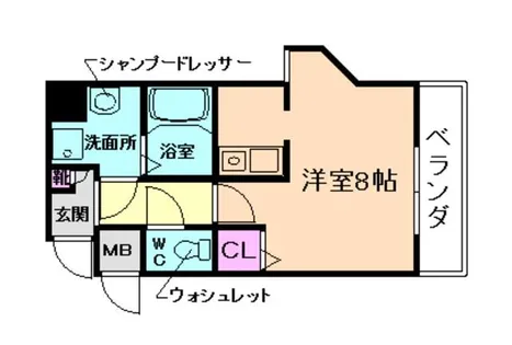 ONLY ONE小花Ⅱ【6階】の間取り