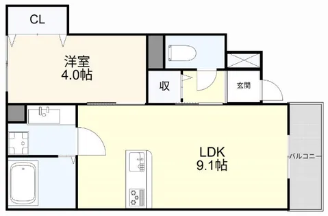 ラヴィベール【105号室】の間取り