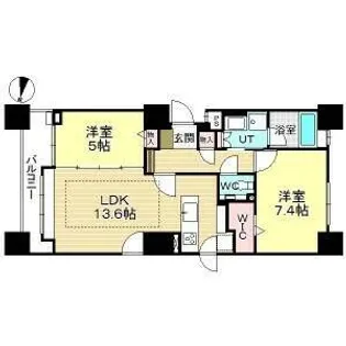 ラ・クラッセ札幌ステーションテラス【13階】の間取り