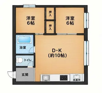 うやまマンション【1階】の間取り