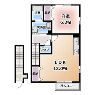 アンプルールリーブルサクラージュ【201号室】の間取り