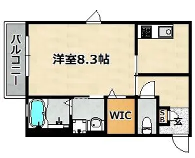 エスコート山根【1階】の間取り