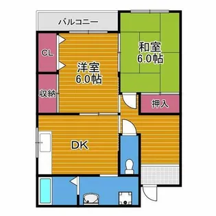 ブルージュ喜志【5階】の間取り