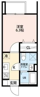アズベル外新町【3階】の間取り