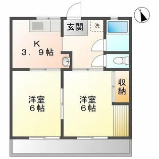 コーポ阪野【3階】の間取り