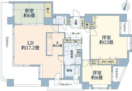 ライフプラザ北2条【5階】の間取り