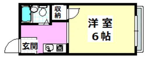 ハイツフミノ茨木【2階】の間取り