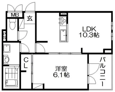 ブローテ【2階】の間取り