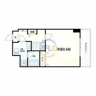 モンサンミッシェル北浜【5階】の間取り