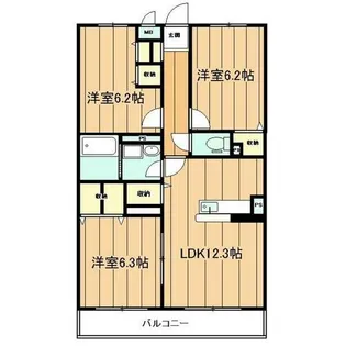 プライベート・フォレスト【202号室】の間取り