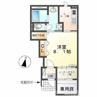 エスターテ【105号室】の間取り