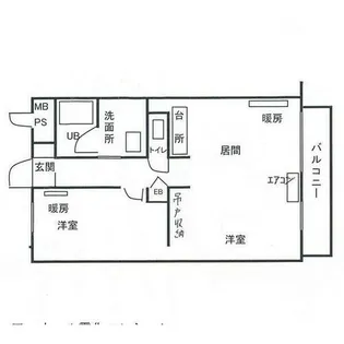 北愛マンション【7階】の間取り