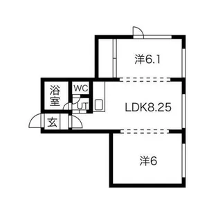 サンルート【3階】の間取り