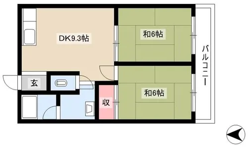 メゾン笹山【302号室】の間取り