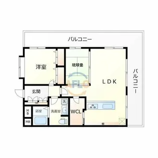 ノバカネイチ四ツ橋【903号室】の間取り