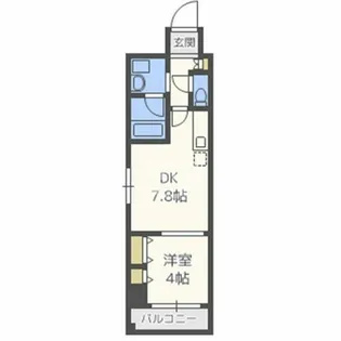 南堀江プライマリーワン【7階】の間取り