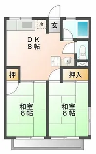 ハイツ旭が丘【2階】の間取り