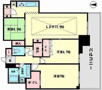 ルネッサなんばタワー【6階】の間取り