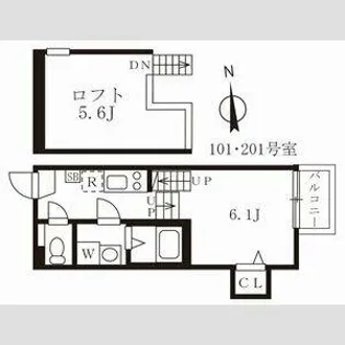 アルバトロス【1階】の間取り