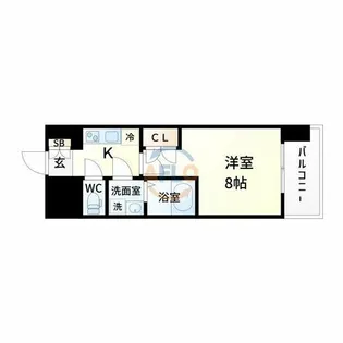 WGB江坂【7階】の間取り