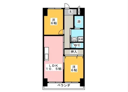 ハイツ西郊【502号室】の間取り