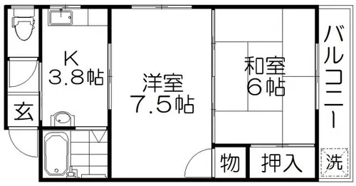 レジデンスパール【1階】の間取り