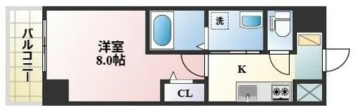 MDI Prosperare 北九州市立大学前【306号室】の間取り