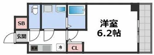 エスリード大阪NEXUS【8階】の間取り