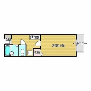 プリシェールウエスト【1階】の間取り