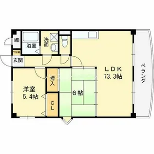 兵庫県尼崎市南清水【マンション】の間取り