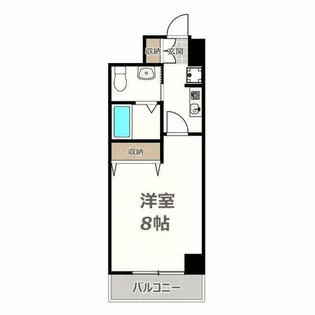 CASSIA天王寺東【1008号室】の間取り