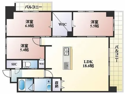 3LDKの間取り画像