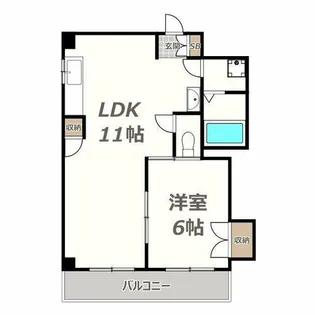 グローバル夕陽ヶ丘【602号室】の間取り