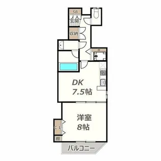 グラート西田辺【701号室】の間取り