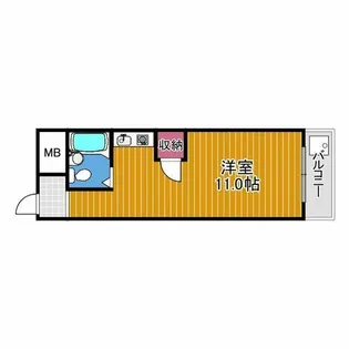 ロードサイド佐賀【4階】の間取り