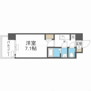 プレサンスOSAKA姫里エンファシス【7階】の間取り